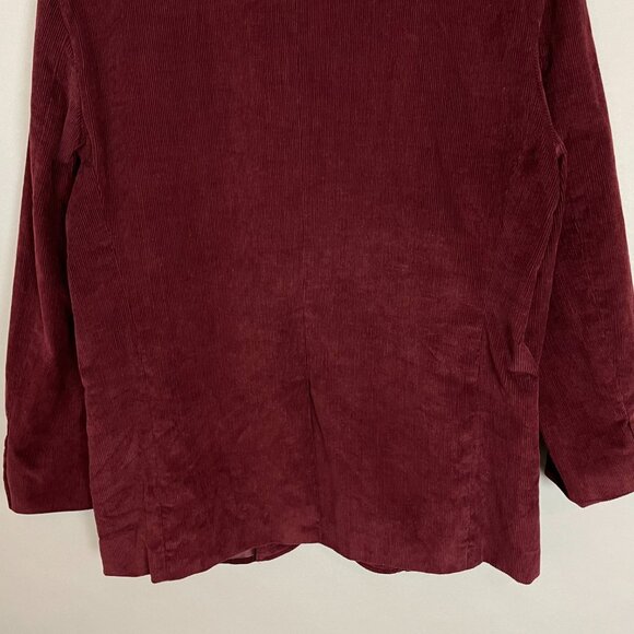 Threads 4 Thought Corduroy Blazer Burgundy Men Size Large Organic Cotton Reddish - Picture 7 of 13